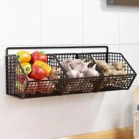 Estante De Cocina Para Cebolla Ajo Condimentos Espices Frutas Y Verduras Soporte De Pared Sin Necesidad De Perforación - details 3