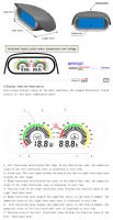 Gauge De Temperatura De Agua Para Coche 2 En 1 Con Sensor De Temperatura Y Voltímetro Digital Horizontal 12v 24v Accesorios De Medidor De Agua - details 12