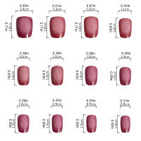 24pcs/set Uñas Postizas Cortas De Acrílico Estilo Francés Con Diseño De Flores Y Mariposas Para La Temporada De Primavera Y Verano Artículos De Belleza Para Uñas - details 7