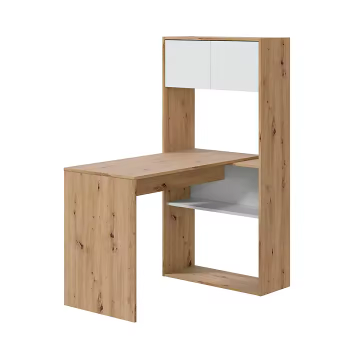 MESA DE ESCRITORIO DUO 140X108X70 CM ROBLE BLANCO ARTIK - 1