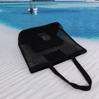 Bolso de Playa de Malla con Neceser EILV – Bolsa Grande Transpirable para Ropa Mojada, Piscina o Viaje - details 1