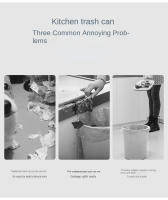 Bandeja De Papel Plástico De Alta Calidad Para El Hogar Colgante Multifuncional Resistente Al Agua Plegable Para Cocina Y Baño Tamaño 6L Colores: Morado Azul Gris - details 1
