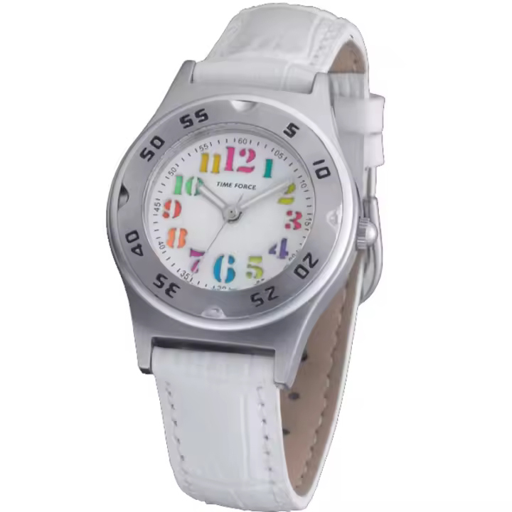 Time Force Tf3358b02  Reloj Para Para Chica Color Blanco - 1