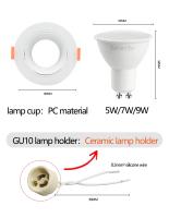 Bombillas LED GU10 Para Techo 3W Ángulo Ajustable De 90 Grados Iluminación Interior Ahorro De Energía Rotación Ajustable AC220V 120V 5/10/20 Piezas - details 3