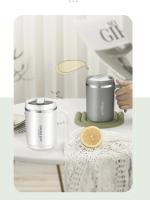 Taza De Café De 500ML Con Asa Y Tapa Acero Inoxidable 304 Taza De Leche Para Desayuno Con Acabado Ecológico Para Oficina Y Estudio - details 8