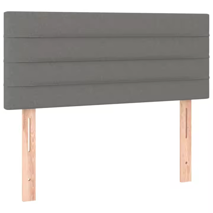 vidaXL Cabecero con LED de tela gris oscuro 80x5x78/88 cm - 1
