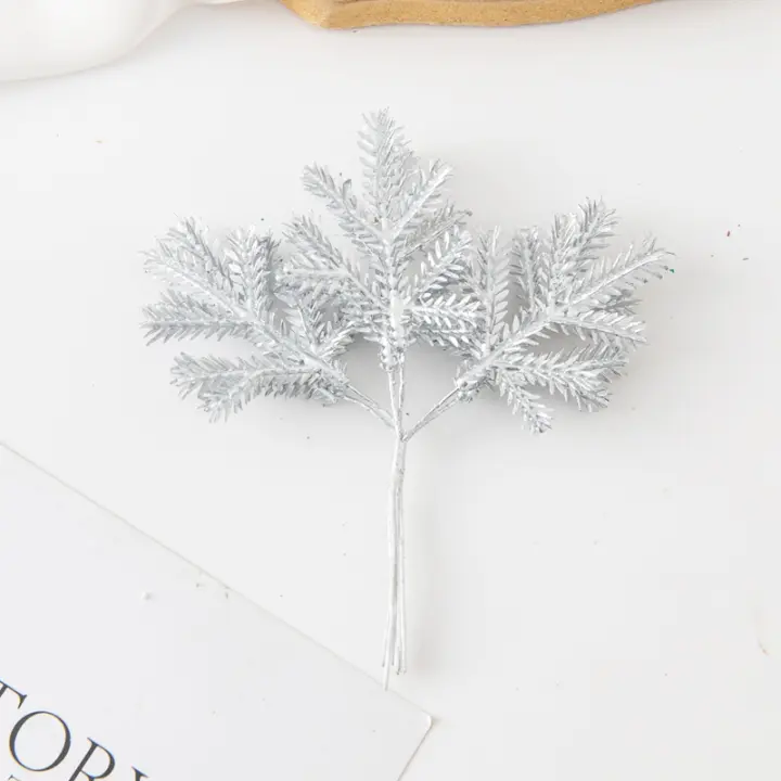 6Pcs Ramas Artificiales Doradas Para Árbol De Navidad Decoración De Casa Y Bodas Adorno De Pared Accesorio De Artesanía Y Scrapbook - 1