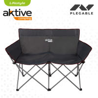 Aktive - Sofá plegable camping para 2 personas, 107x63x88 cm, fabricado de acero y polietileno, con topes para terrenos blandos, máx. 220 kg (110 kg cada asiento), incluye funda, sofás plegables, accesorios camping - details 2