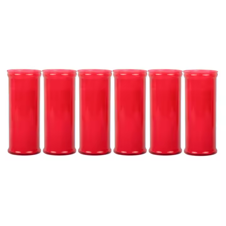 WAI 2 MARKET - Pack de 6, 12, 24 Velones Blancos y Rojos Sin Perfume de Algodón Puro (145x55mm) – Velones Litúrgicos Ecológicos de Larga Duración, Ideales para Ceremonias, Bodas, Eventos Religiosos, Decoración del Hogar y Espacios Especiales - 1