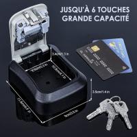 Caja de seuridad para Llaves de par con Código de 4 dígitos, resistente a Agua y al óxido, para el hogar y El Garaje, color Gris - details 1