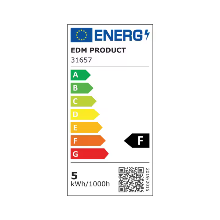 downlight led empotrable cuadrado 5w 6400k luz fria color cromo 9x9cm edm - 1