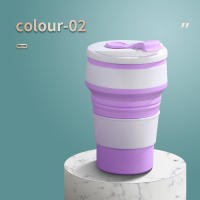 Taza De Viaje Colapsable De Silicona 350ml/500ml Para Camping Y Deportes Con Tapa Para Cocina Y Comedor Taza De Café Reutilizable - details 2