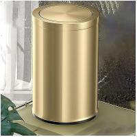 Ln-bathroom Bin With Swing Lid, 9l Small Bin, Metallic Gold Steel, 20 X 31cm - details 2