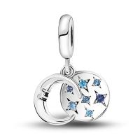 Encantos 925 De Ojos Malos Azules Plata Sol Estrella Cerdo Dinosaurio Flor Para Joyería DIY De Aniversario Para Mujeres - details 14