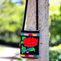 Bolso Bandolera De Estilo Étnico Vintage Para Mujer Con Bordado Pequeño Monedero Y Bolsillo Para Teléfono Móvil De 6.1 Pulgadas - details 13