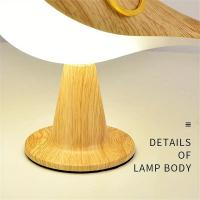 Lámpara De Noche LED Táctil Con Colores Madera Y Pájaro Recargable Para Dormitorio Oficina Estudio Decoración Luz De Lectura - details 7