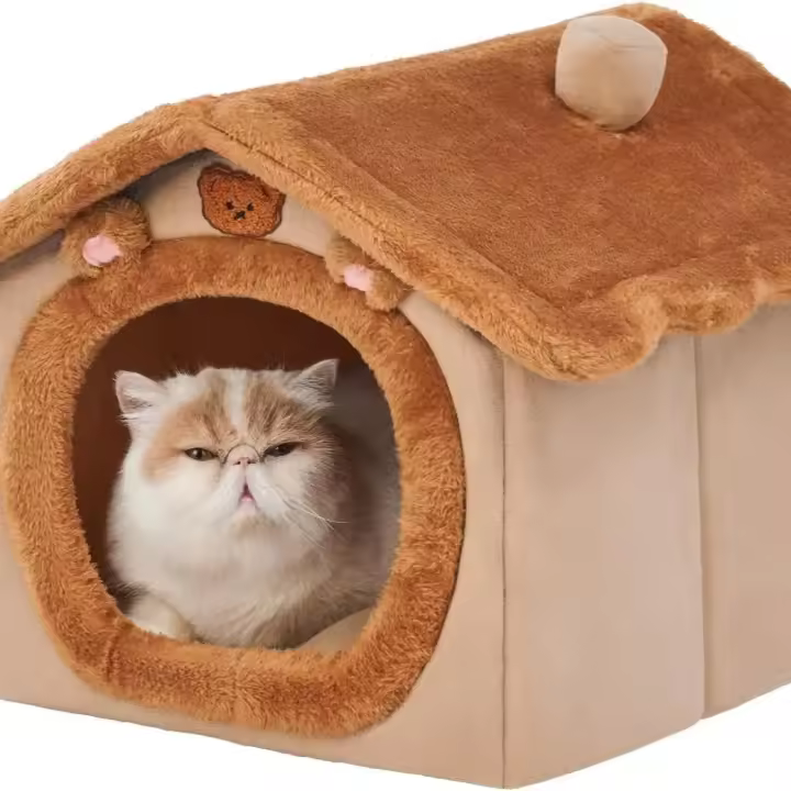 Casa Plegable Para Mascotas Cama Desmontable Lavable Sofá Para Perros Pequeños Y Medianos Con Casa De Pelo Incluido - 1