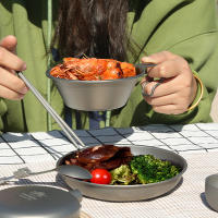 Taza De Camping Ti Sierra 300ml Ultra-ligera Con Mano Para Exterior Platos De Camping Senderismo Picnic Sin Plegar Material De Titanio - details 9