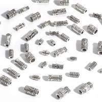 Tubos De Plata Tibetana 5-12mm 50/100pcs Hileras De Metal Para Encantos DIY Suministros De Joyería Hechos De Aleación De Zinc - details 2