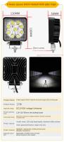 Farol De Trabajo Impermeable 4 Pulgadas Con 9 Bolas De LED Para Pala Elevadora Luz De Escenario Modificada Antivibración 12-60V - details 8