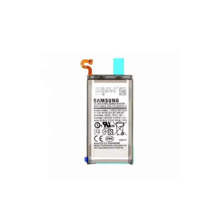 SAMSUNG ⋆ Batería original para Samsung Galaxy S9 ⋆ Referencia EB-BG960ABE ⋆ Capacidad 3000 mAh ⋆ Repuesto oficial con alto rendimiento ⋆ Compatible con carga rápida ⋆ Envío desde España - 1