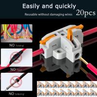 Conectores De T De 3 Caminos Para Enredado 20Pcs Para Cableado Quick Splitter Conector Para Circuito En Línea 24-12 AWG Tipo De Terminal De Prensa - details 0