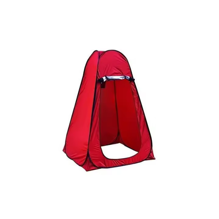 COSHANO Tienda de campaña baño WC ducha vestuario impermeable camping desplegable Pop Up rojo - 1