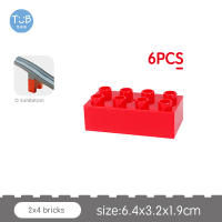 Juguetes DIY Para Niños Y Bebés Bloques De Construcción Grandes Con Vías De Tren Y Semáforos Rojos En Color Negro Accesorios Duplo Para Juego De Construcción - details 10