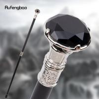 Bastón De Moda Blanco Y Negro Diamante Elegante Para Caballeros Cosplay Cane Con Punta De Goma 93cm Accesorio De Caminata - details 0