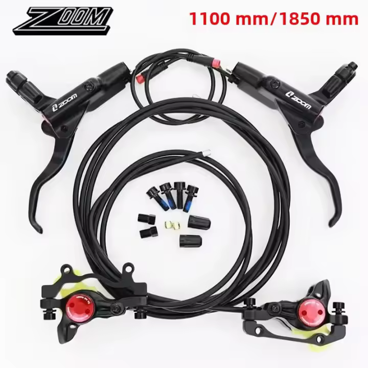 ZOOM Set De Frenos De Disco Hidráulicos Para Bicicleta 2 Pistones Para MTB E-Bike Scooter Bicicleta Plegable 1100/1850mm - 1