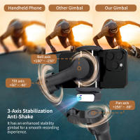 Gimbal Portátil L7CPro De 3 Ejes Con Rastreo De Rostro AI Y Luz De Relleno Para iPhone/Android Ideal Para Vlogs Estabilizador Antisucción - details 5