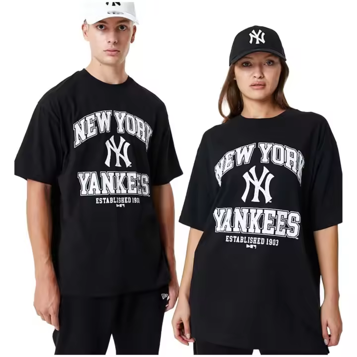 Camiseta de Manga Corta New Era Mlb Arch Logo para unisex en color negro - 1