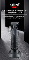 Cortador De Pelo Profesional Kemei KM-2296 Para Hombres Máquina De Corte Con Asiento Y Cargador Trimmer De Cabello Universal Recargable - details 1
