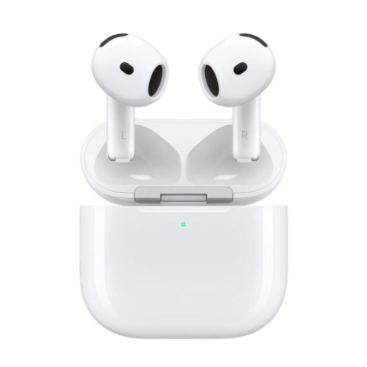 Auriculares Inalámbricos Apple AirPods 4 , Bluetooth 5.3, Chip H2, Audio Espacial y Estuche de Carga USB-C, hasta 30 Horas de Batería, Resistentes al Agua y Sudor