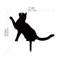 1Pc Destacado De Gato Familiar Para Jardín Decorativo Silueta Animal Para Exterior Decoración De Jardín Y Paseo - details 8