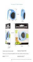 Cepillo De Aseo Para Perros Y Gatos Herramienta De Desenredado Con Cuchilla Para Eliminación De Pelo Plástico Material Tamaño Único - details 3