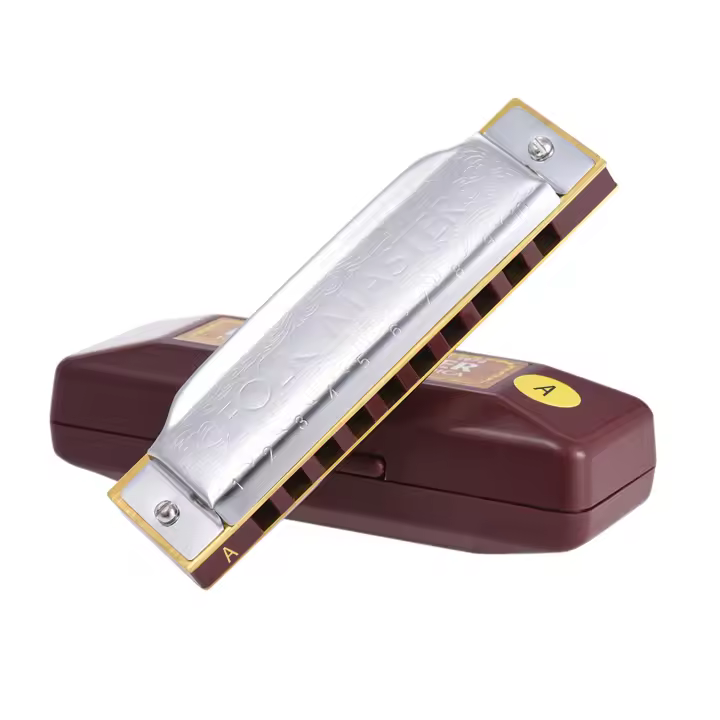 Harmonica Diatónica Suzuki 1072-F Folkmaster Estándar Con 10 Agujeros Clave De F 20 Notas Para Principiantes Y Estudiantes - 1