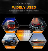 Luz De Advertencia Estroboscópica Con 6 LEDs Para Coche Y Camión 12V 24V Luz De Emergencia Intermitente Universal Para Camiones Y Camiones Remolques Lámpara De Tráfico - details 8