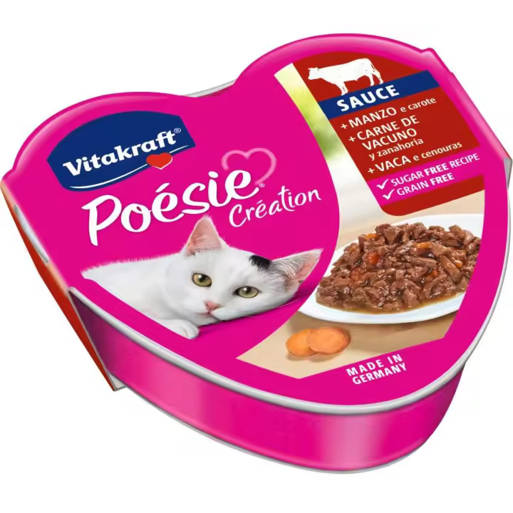 Vitakraft Latita Poésie salsa con ternera y zanahoria 85 gr comida húmeda gato - 1