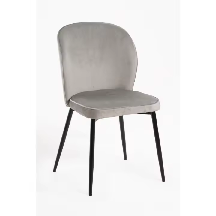 Silla Teile Terciopelo - Gris - 1