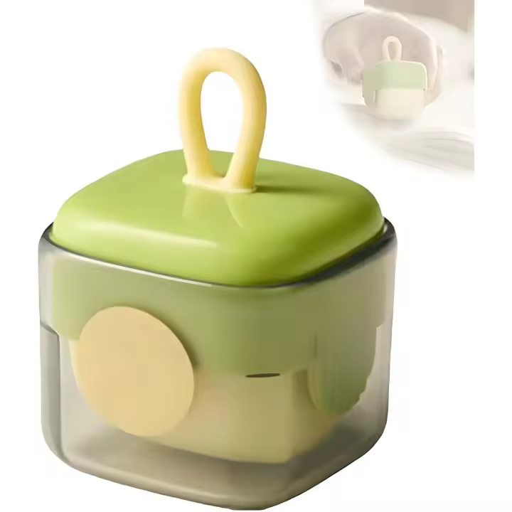 Hermsa - Mini rodillo quitapelusas portátil y reutilizable para ropa, limpiador pegajoso para pelo de mascotas, bolita adhesiva para bolsos, ideal para viajes (verde, 2 unidades) - 1