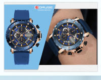 Reloj De Pulsera De Cuarzo BORUSE Para Hombre Cronógrafo Negocio Impermeable De Silicona Estilo Casual Y Moda - details 11