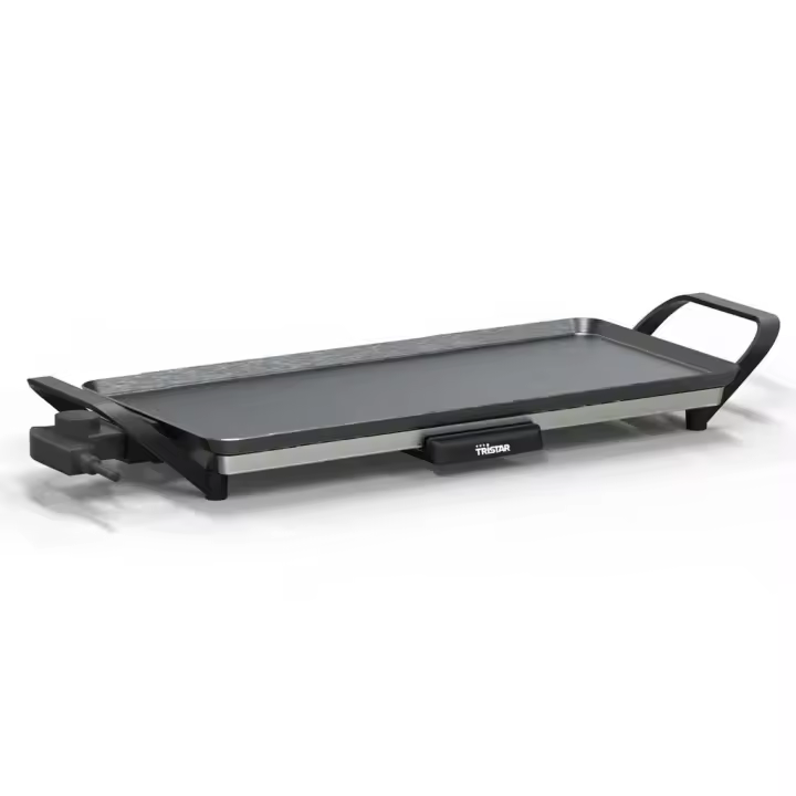 Plancha de Asar Tristar BP-2668 1800W 48x28 cm antiadherente y fácil limpieza Plancha de asar eléctrica de 1800W con amplia superficie y recubrimiento antiadherente, ideal para cocinar alimentos de forma saludable. - 1