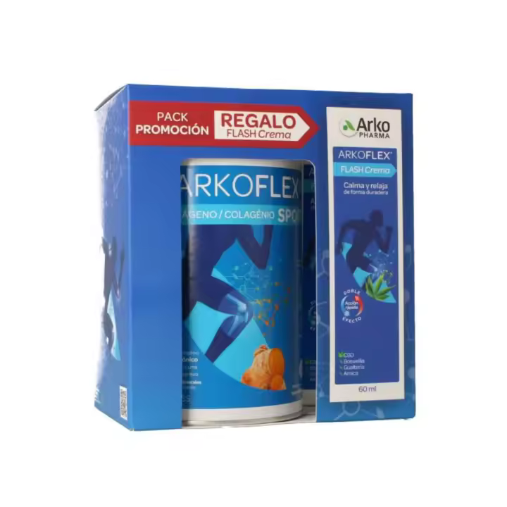 Arkopharma Colágreno Sport Sabor Naranja + Regralo Crema Flash 60 ml Pack - 1