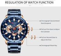 Reloj De Pulsera Masculino Curren 8363 Moda Casual Business Cronógrafo 6 Manos Quartz Lujo Reloj Masculino Cristal De Zafiro Resistente Al Agua - details 5