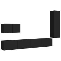 vidaXL Set de muebles de salón TV 4 piezas madera de ingeniería 30.5x30x110 cm, Mueble de Salon, Mueble TV, Mueble TV salon, Mesa de TV, Mueble tele - details 4