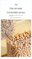 Juego De 4 Botellas Selladas De Gran Capacidad Para Almacenamiento De Cereales Transparente Plástico Resistente Al Humo En La Cocina - details 14