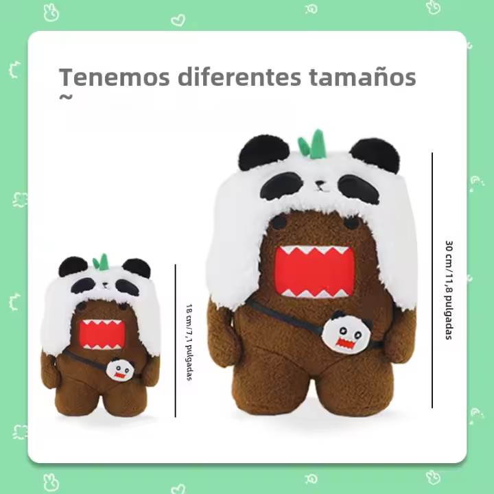 Muñeco De Peluche Domo-kun Panda Para Decoración De Halloween Juguete De Dibujos Animados Y Lindo Para Niños Llavero Regalo De Graduación - 1