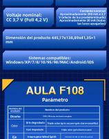 Teclado Mecánico De Juego AULA F108 100% Layout Tasa De Encuesta 1K Switch Lineal Hot Swappable Con Software De Macro - details 18