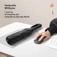 Paraguas Automático Resistente Al Viento Con 12 Costillas Y Mango Protección UV Plegable Para Viajes Sombrilla Solar Y De Lluvia Para Adultos - details 5